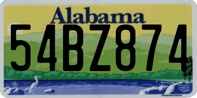AL license plate 54BZ874