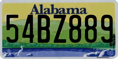 AL license plate 54BZ889