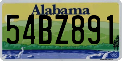 AL license plate 54BZ891
