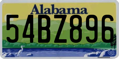 AL license plate 54BZ896