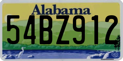 AL license plate 54BZ912