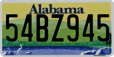 AL license plate 54BZ945
