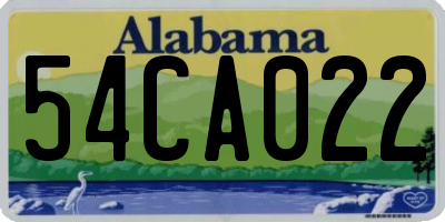 AL license plate 54CA022