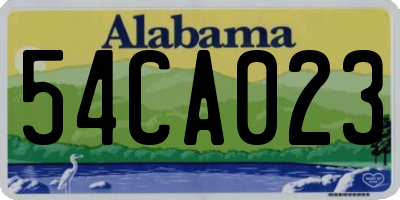AL license plate 54CA023