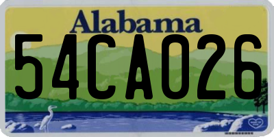 AL license plate 54CA026