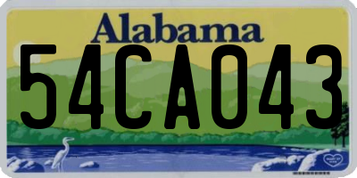 AL license plate 54CA043