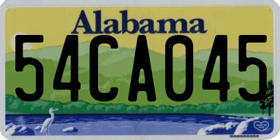 AL license plate 54CA045