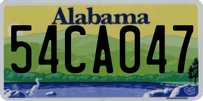 AL license plate 54CA047