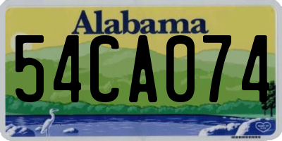 AL license plate 54CA074