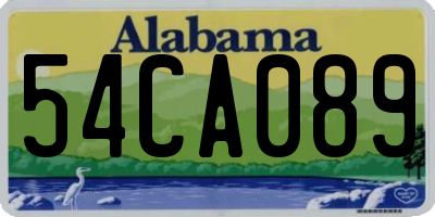 AL license plate 54CA089