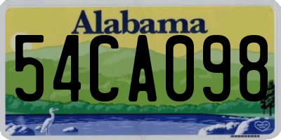AL license plate 54CA098
