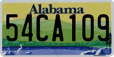 AL license plate 54CA109