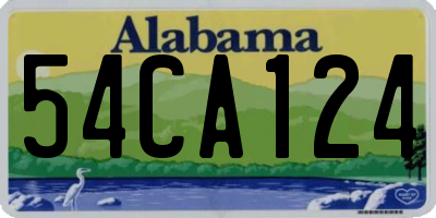 AL license plate 54CA124