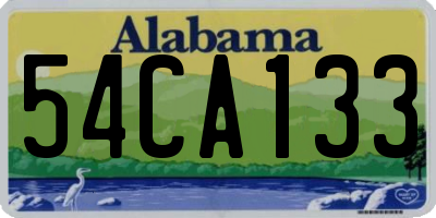 AL license plate 54CA133