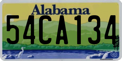 AL license plate 54CA134