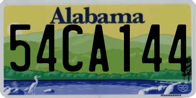 AL license plate 54CA144