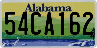 AL license plate 54CA162