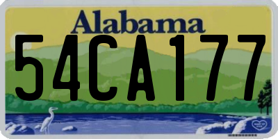 AL license plate 54CA177