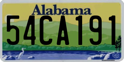 AL license plate 54CA191