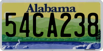 AL license plate 54CA238