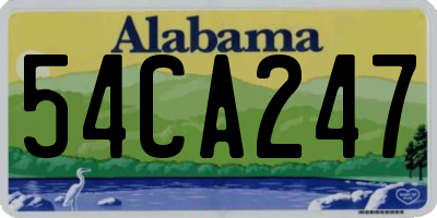 AL license plate 54CA247