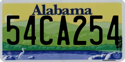 AL license plate 54CA254