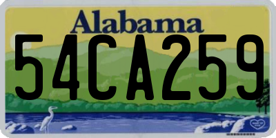 AL license plate 54CA259