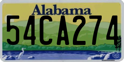 AL license plate 54CA274