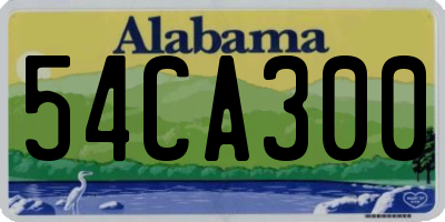 AL license plate 54CA300