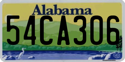 AL license plate 54CA306