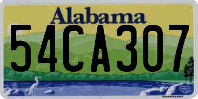 AL license plate 54CA307