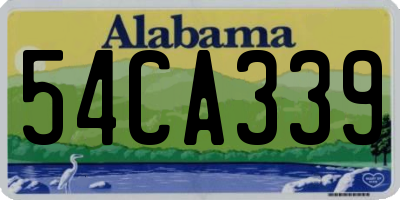 AL license plate 54CA339