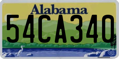 AL license plate 54CA340