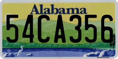 AL license plate 54CA356