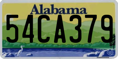AL license plate 54CA379
