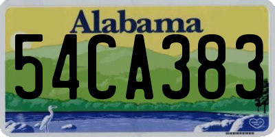 AL license plate 54CA383