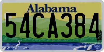 AL license plate 54CA384