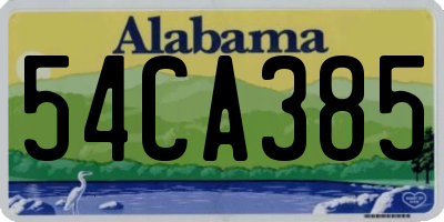 AL license plate 54CA385