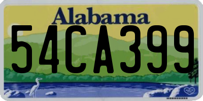 AL license plate 54CA399