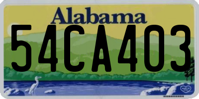 AL license plate 54CA403