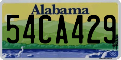 AL license plate 54CA429