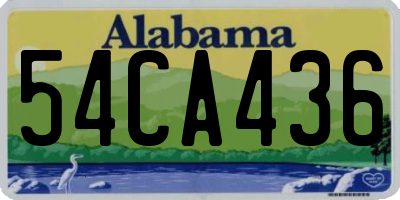 AL license plate 54CA436