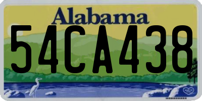 AL license plate 54CA438