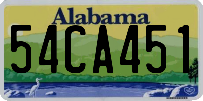 AL license plate 54CA451