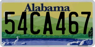 AL license plate 54CA467