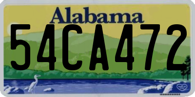 AL license plate 54CA472