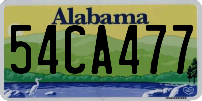 AL license plate 54CA477