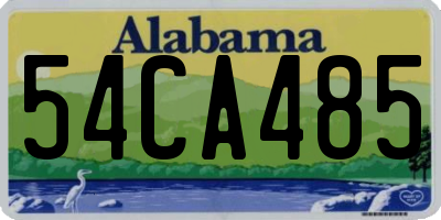 AL license plate 54CA485