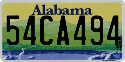 AL license plate 54CA494
