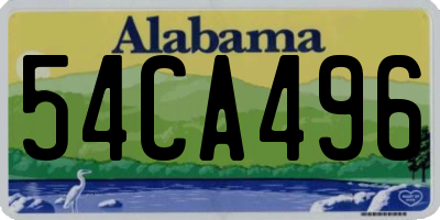 AL license plate 54CA496